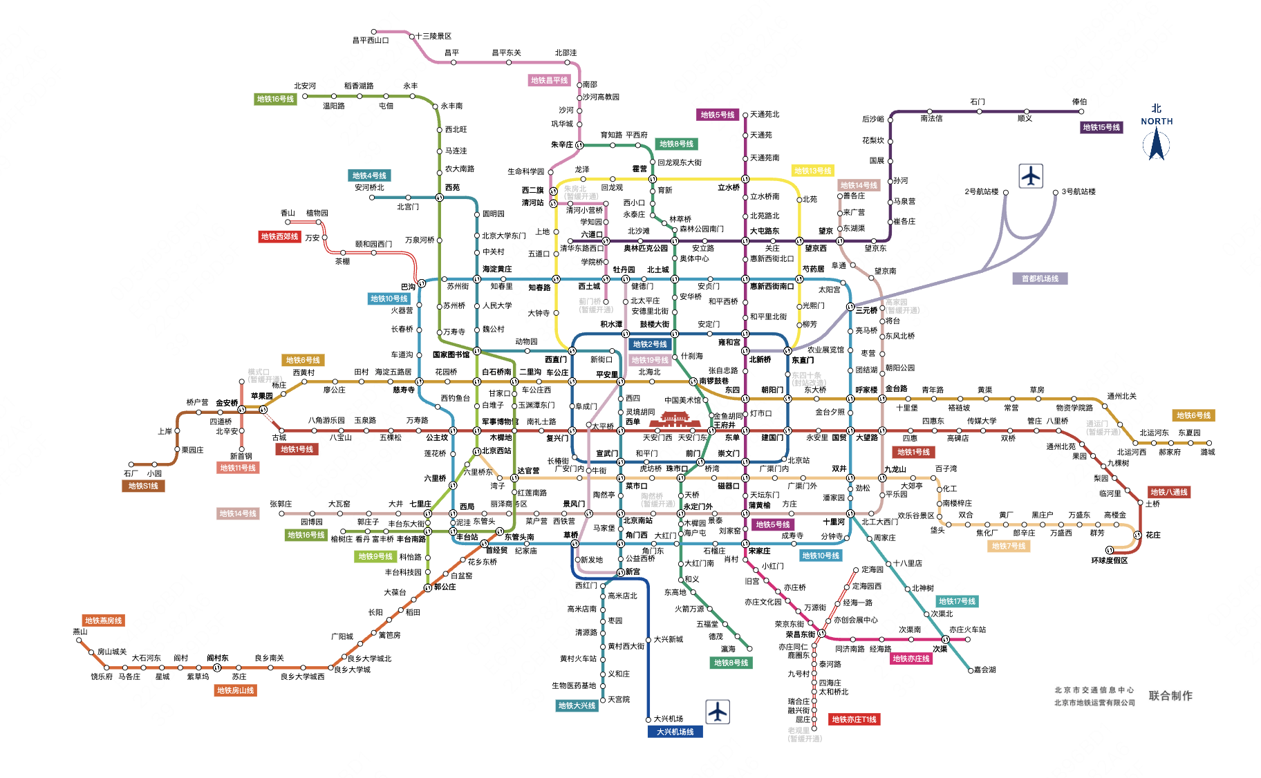 北京地铁网络图高清版图片