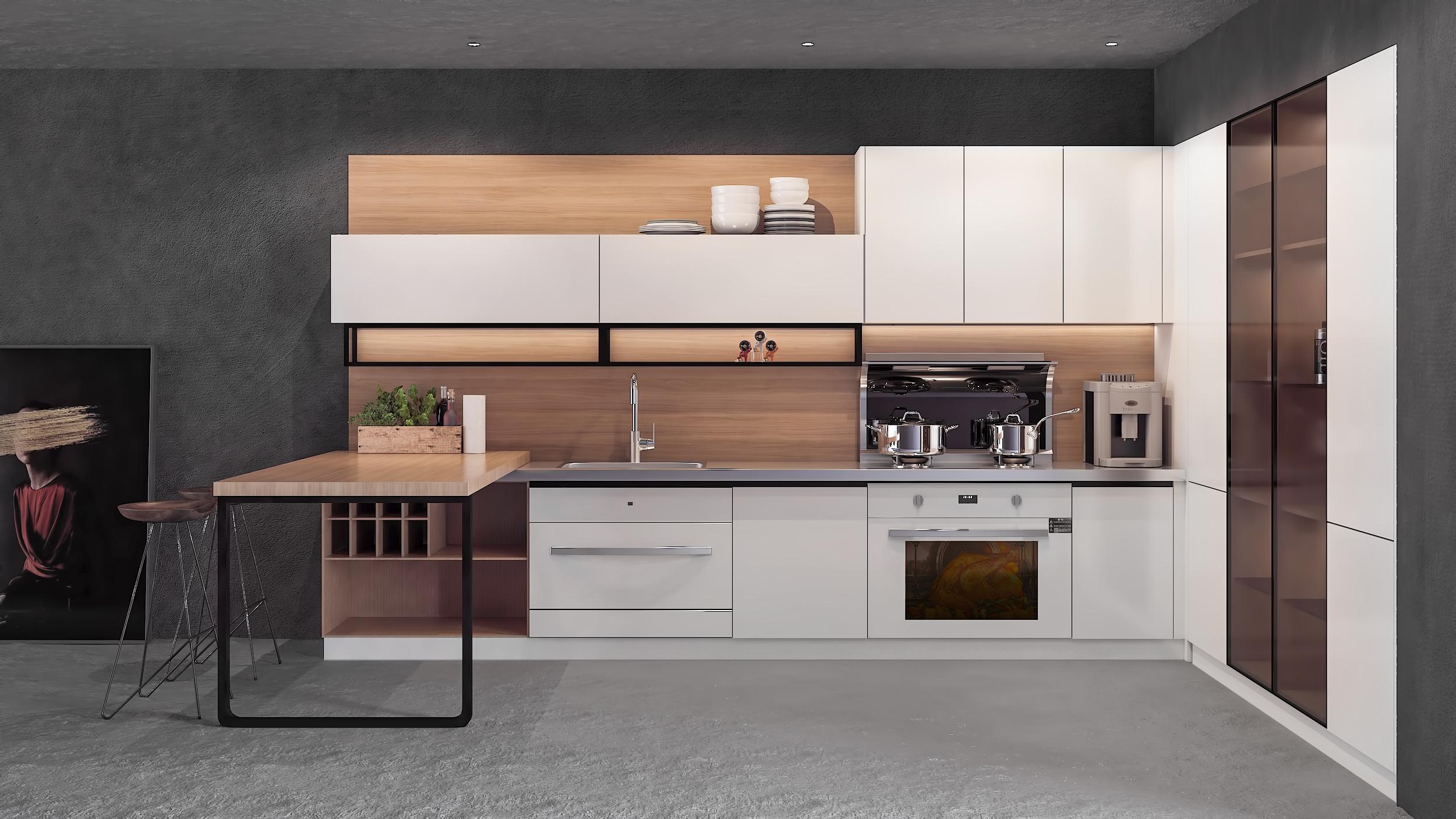 不锈钢橱柜有没有看起来大气一点的