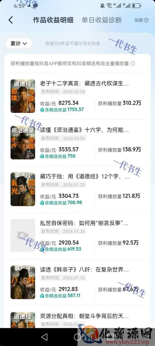 抖音300w粉丝博主的政史类科普视频教学，有大流量扶持，拿伙伴伙伴+精选独家双份收益