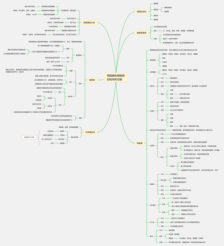 高一细胞核思维导图图片