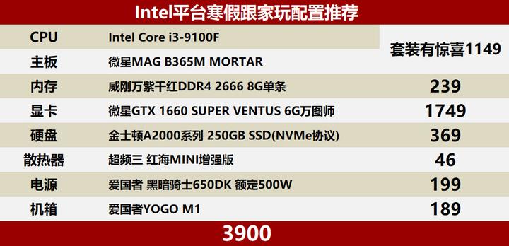 Intel i3 9100f discount gtx 1660 super