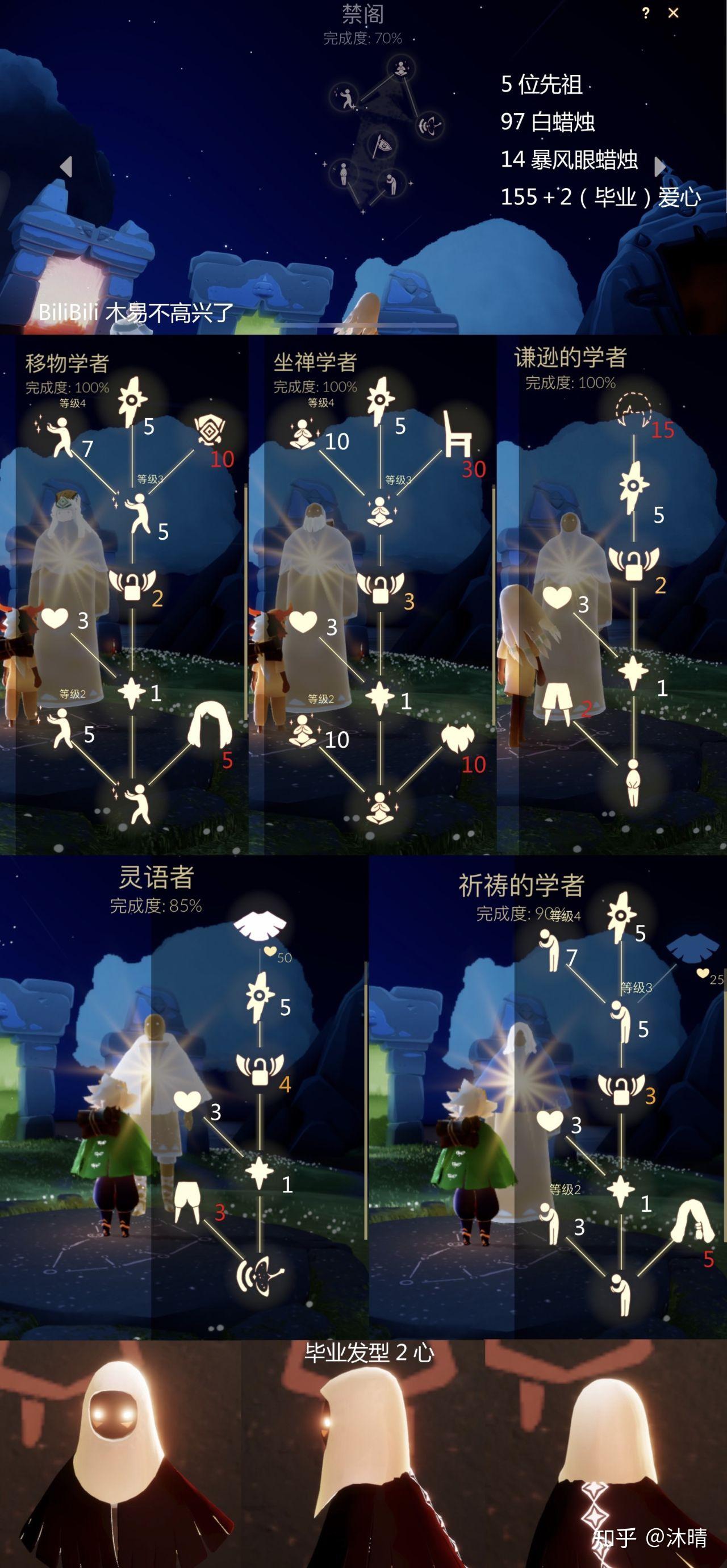 暮土和霞谷毕业分别要多少蜡烛和心