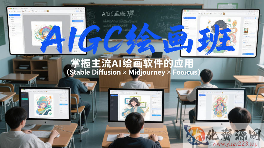 AIGC绘画班，掌握主流Ai绘画软件的应用（Stable Diffusion x Midjourney x Fooocus）