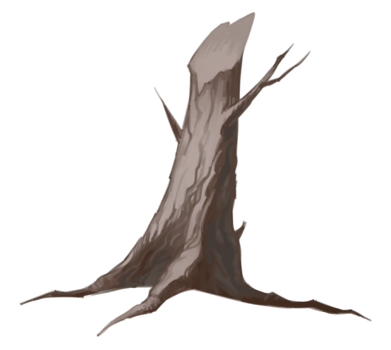 如何用手绘板画出类似枯树烂木板等的做旧效果