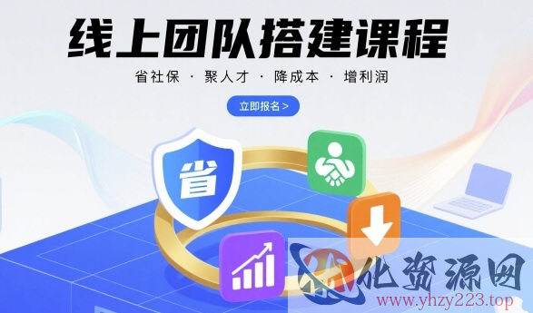 线上团队搭建课程，省社保，聚人才，降成本，增利润，团队管理必看