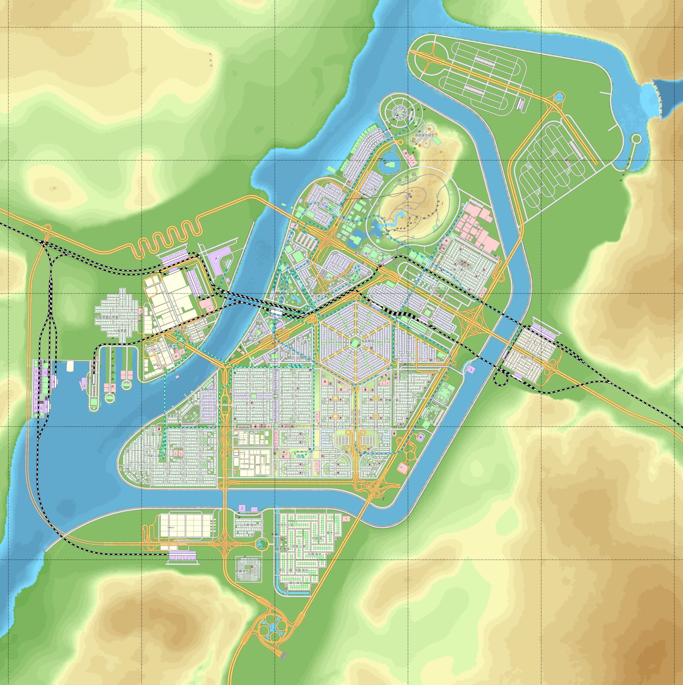 城市天际线道路布局图片