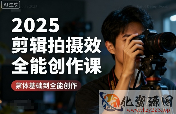 2025剪辑拍摄特效全能创作课，零基础到全能创作