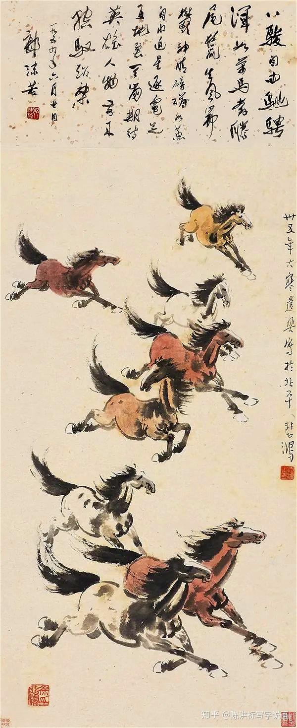 徐悲鸿画的8匹马，为何不如一头牛值钱卖了2.66亿？专家放大看看