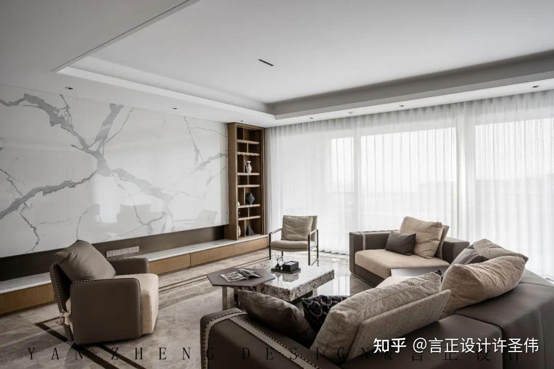 重庆精装房改造言正新作|壹号半岛大平层独有轻奢风打造舒适居住空间！ - 知乎