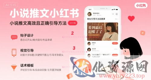 小说推文小红书高转化引导方法实操课，小说推文高效且正确引导方法