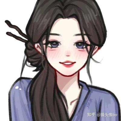 温柔女生头像手绘图片