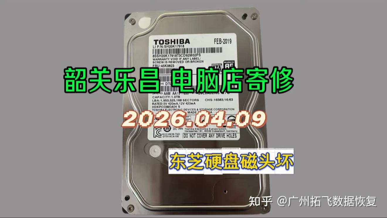 东芝1TB移动硬盘不识别,还有必要恢复吗?一次典型磁头故障的完整处理案例