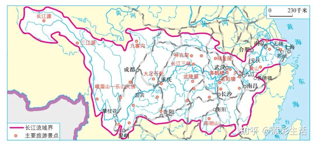 长江流域示意图(收藏) - 知乎