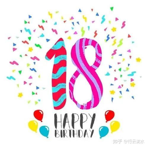 十八岁生日表情包图片