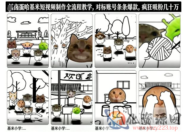 卤蛋哈基米短视频制作全流程教学，条条爆款，疯狂吸粉几十万