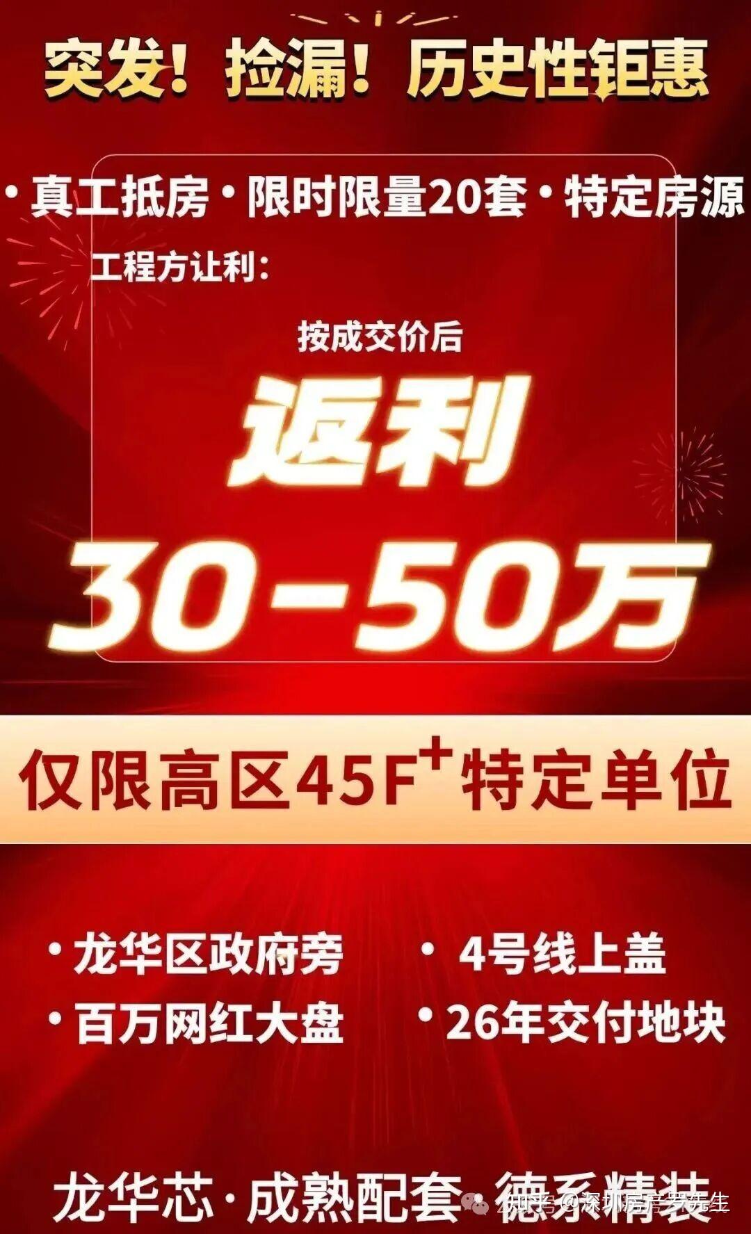 直降50万!龙华【合正观澜汇三期云境】首付12万起,总价251万起买75-125平德系精装2-4房 - 知乎