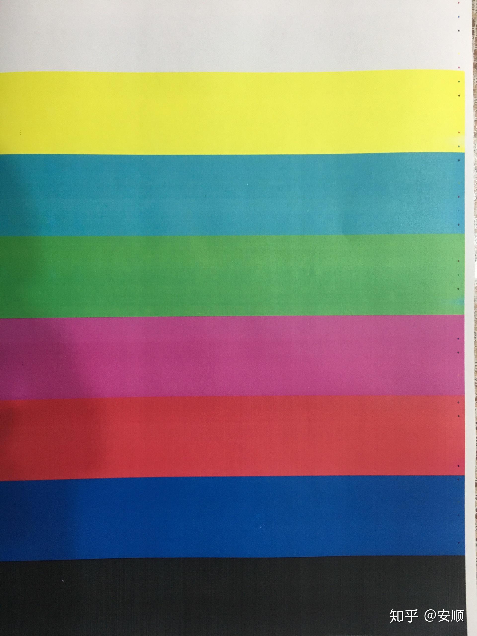 惠普1025nw打印机打印彩色样条右侧显示各色样点怎么去掉呀