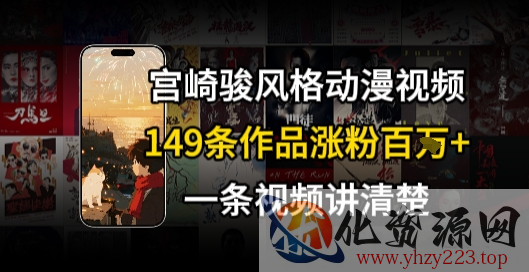 宫崎骏⻛格AI视频，⻜⾏+骑⾏治愈系解锁流量新密码，149条作品涨粉百W