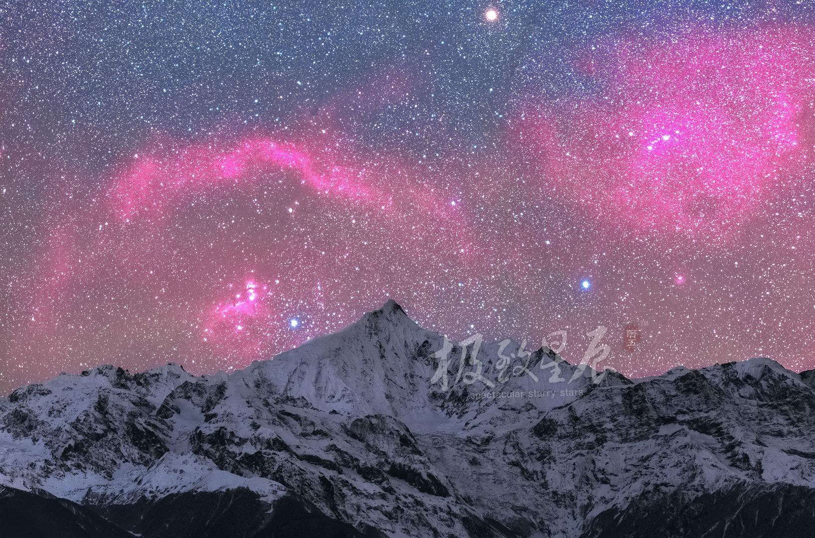 【极致星辰1-2月集锦】北纬28度，冬季星空中的粉色诱惑