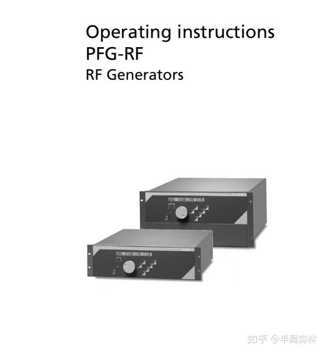 TRUMPF PFG-RF RF Generators Operating instructions 操作使用说明 - 知乎