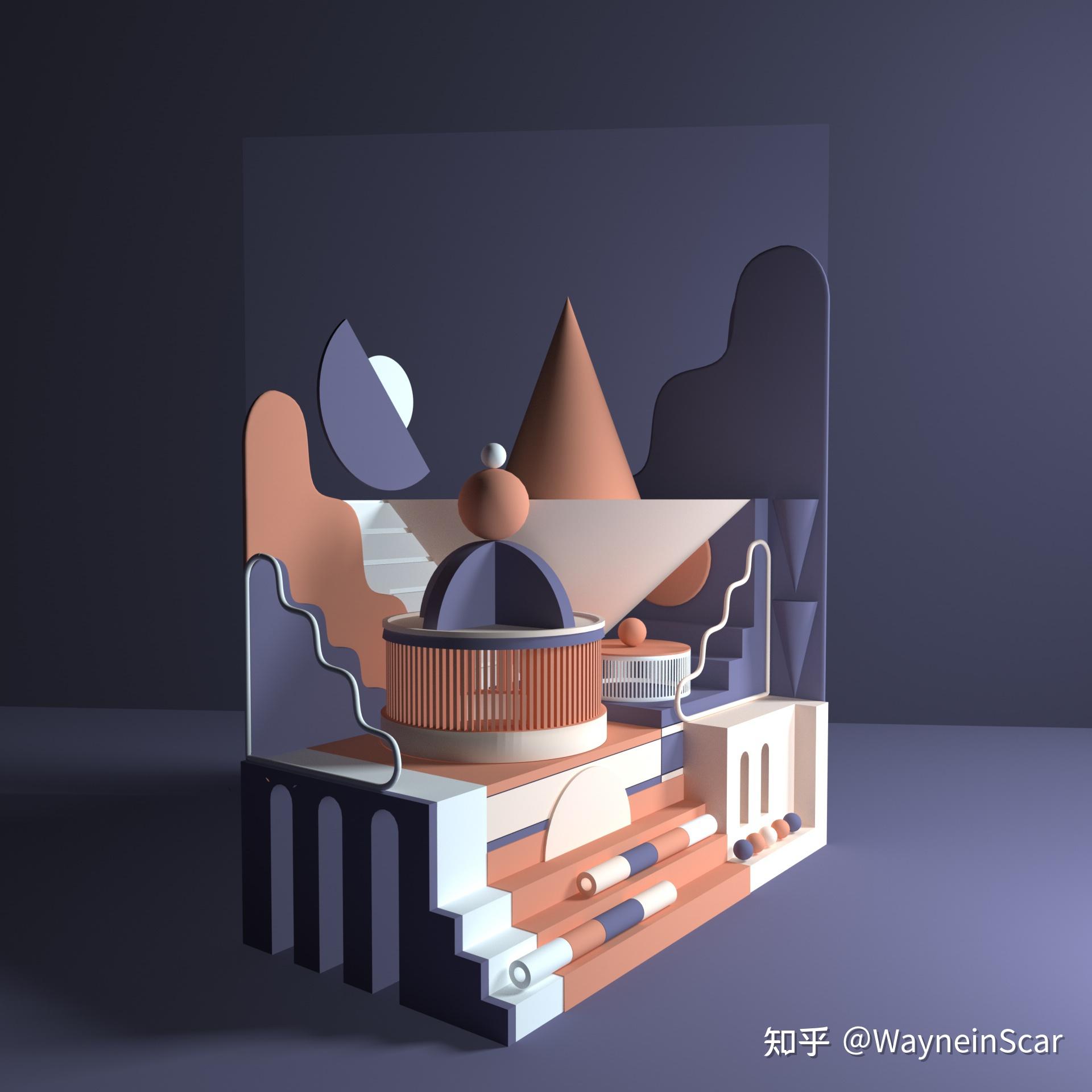 学习了3天c4d这些作品有哪些问题?