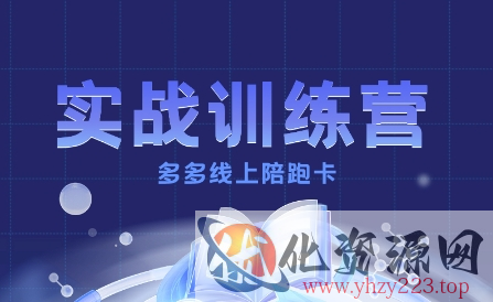 多多实战训练营，从0到1打造一个真正賺钱的店铺