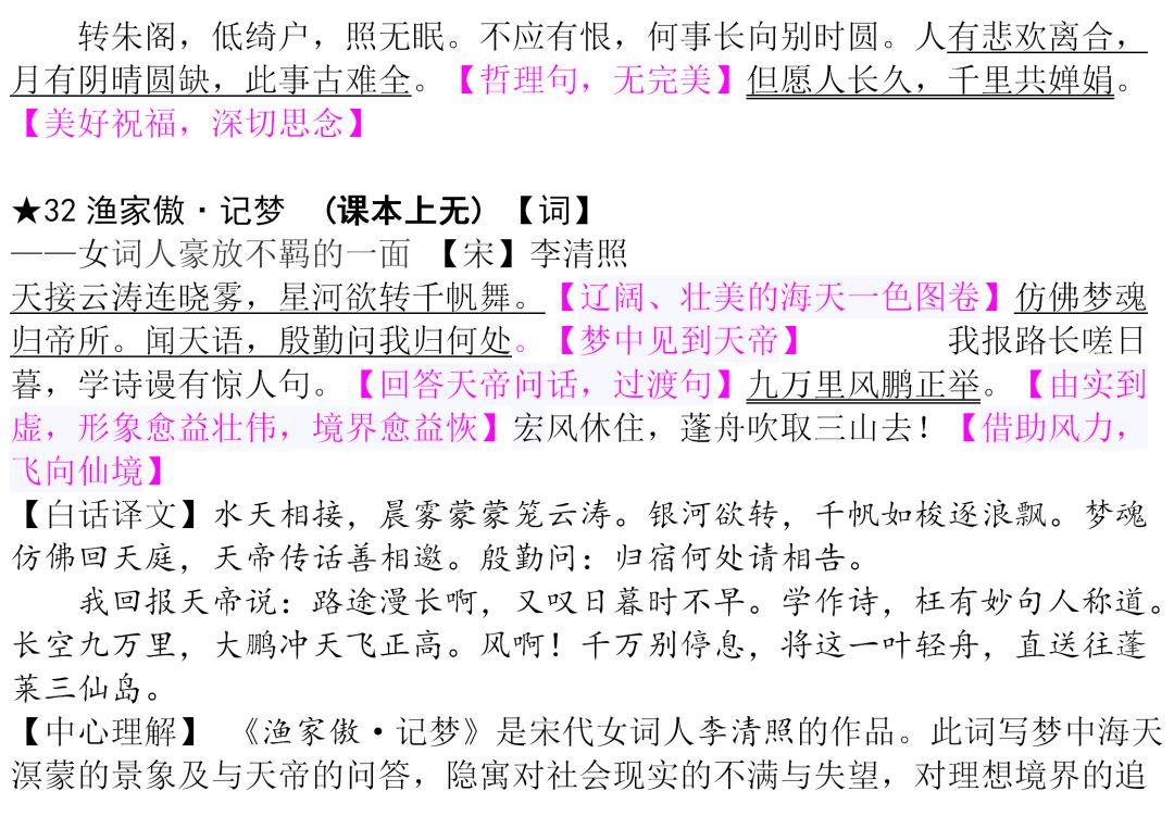 初中生必背古诗文整理汇总(附电子打印版),转给孩子寒假背起来! - 知乎
