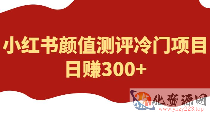 外面1980的项目，小红书颜值测评冷门项目，日赚300+【揭秘】