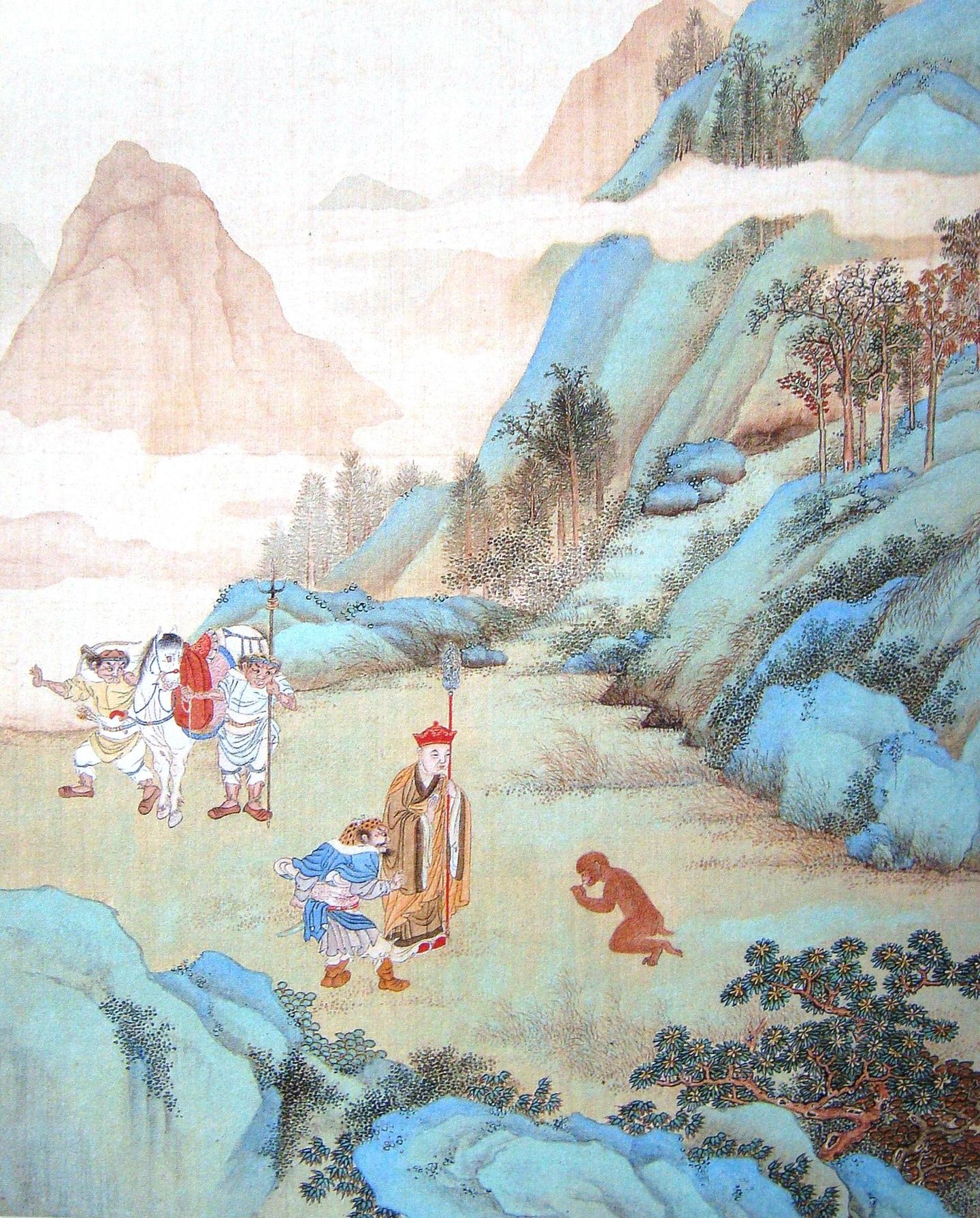 《西游记》新解(十套珍稀古画插图)14:两界山收孙悟空,打死六贼;第一