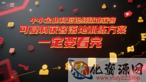 中小企业利用短视频精准获客，可复制获客落地训练方案，做好短视频，一定要看完