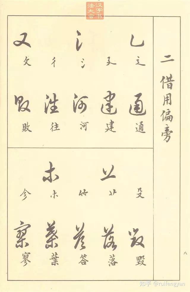 50多年前的草书教材,现在依然十分实用! - 知乎