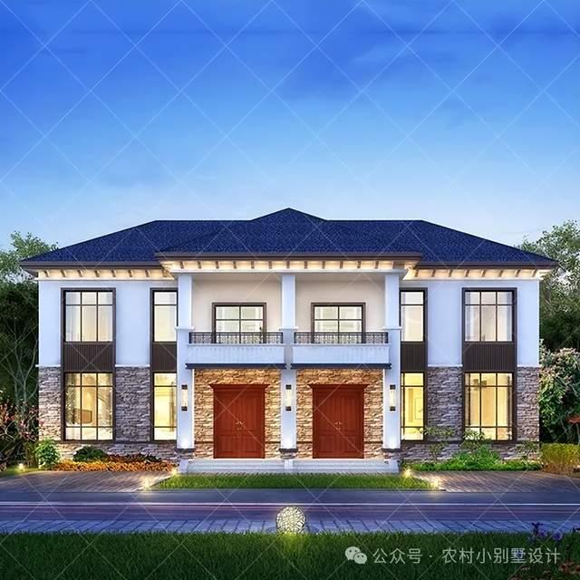 20套新中式二层双拼联排别墅,“兄弟建双拼,隔墙不隔心!”附图 - 知乎
