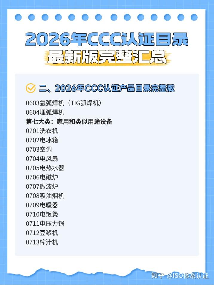 最新版！2026年CCC认证产品目录完整汇总 - 知乎