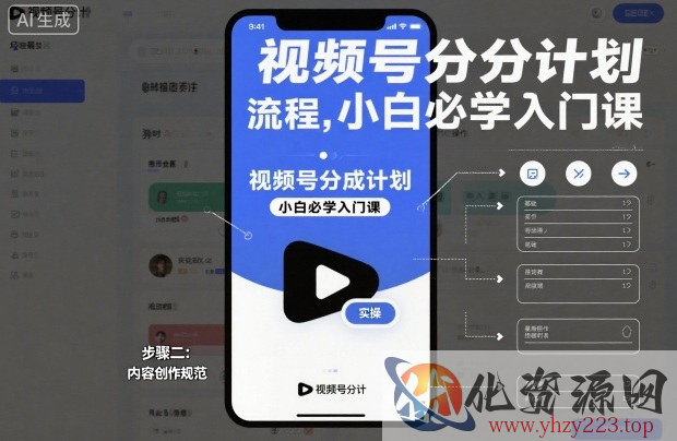 视频号分成计划实操流程，小白必学入门课