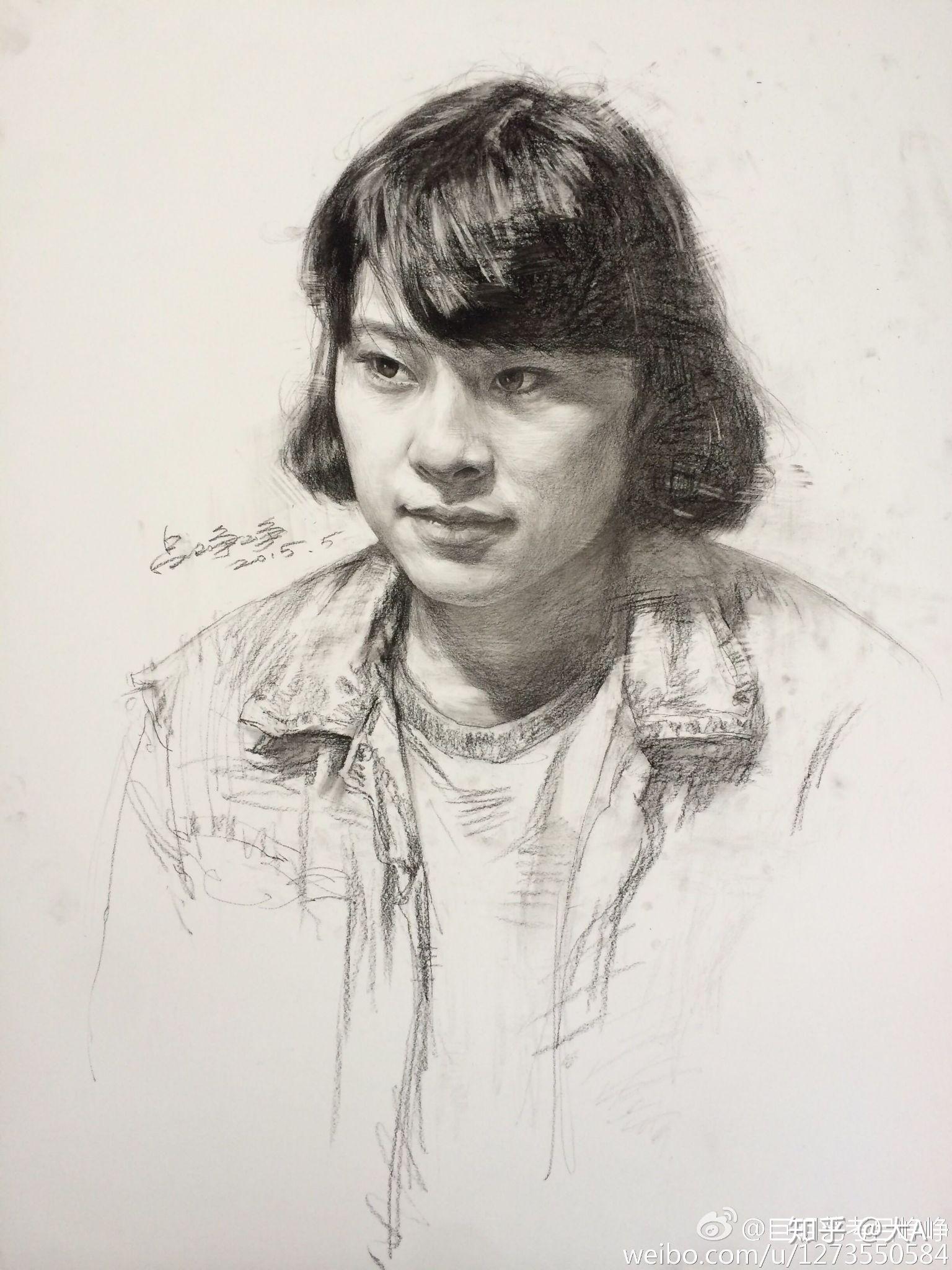 老师画的这幅素描水平如何?这种画风考联考可以么?