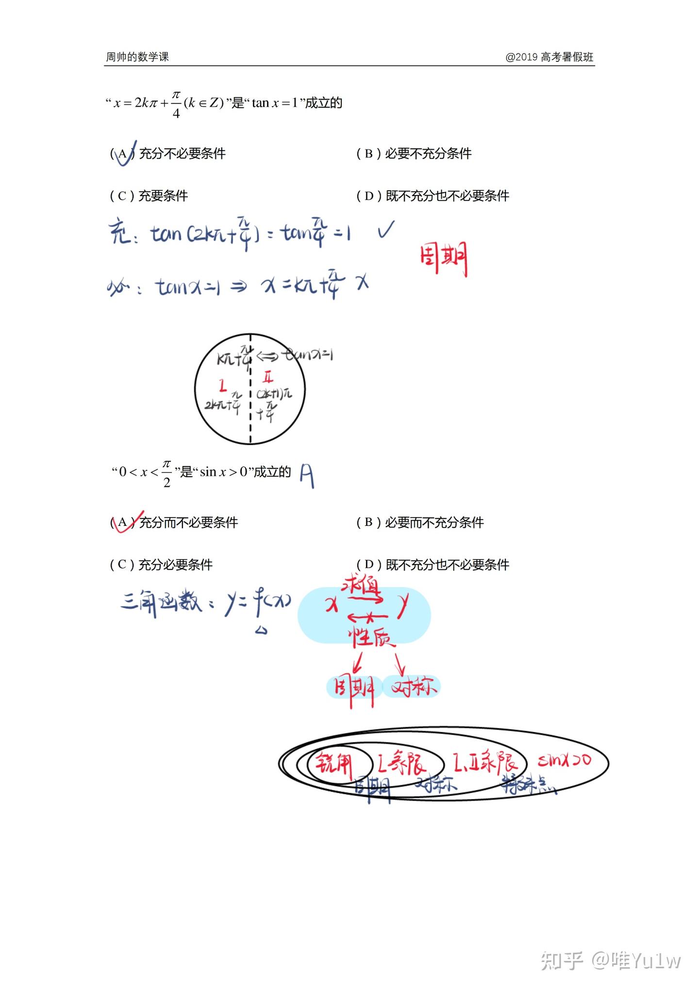 周帅高考数学笔记-三角函数-上 - 知乎