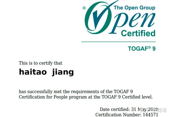如何查询togaf认证证书? - 知乎
