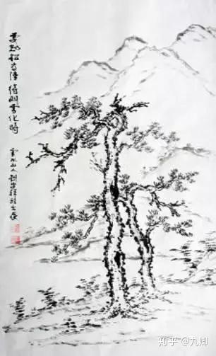 国画中，树木画法分类 - 知乎