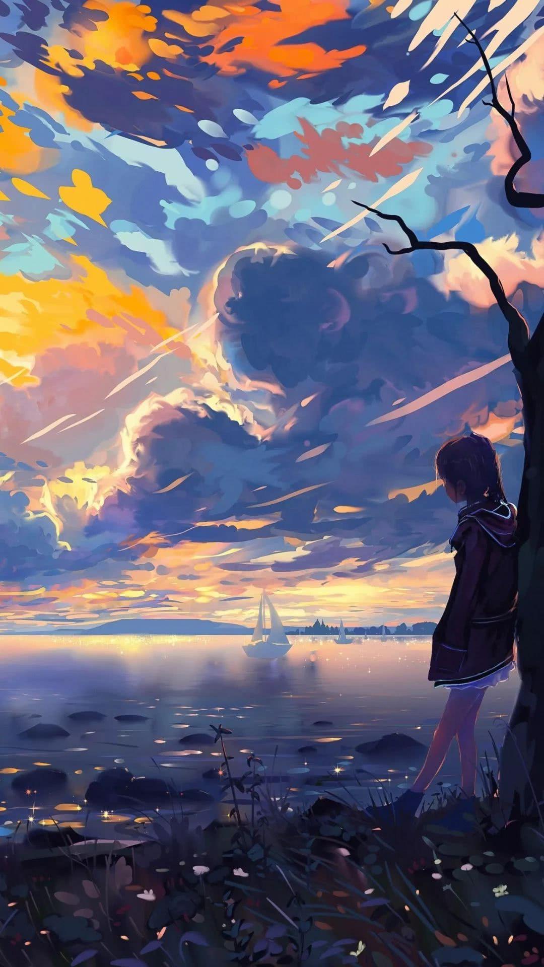 有没有二次元注重光影的场景的手机高清壁纸?