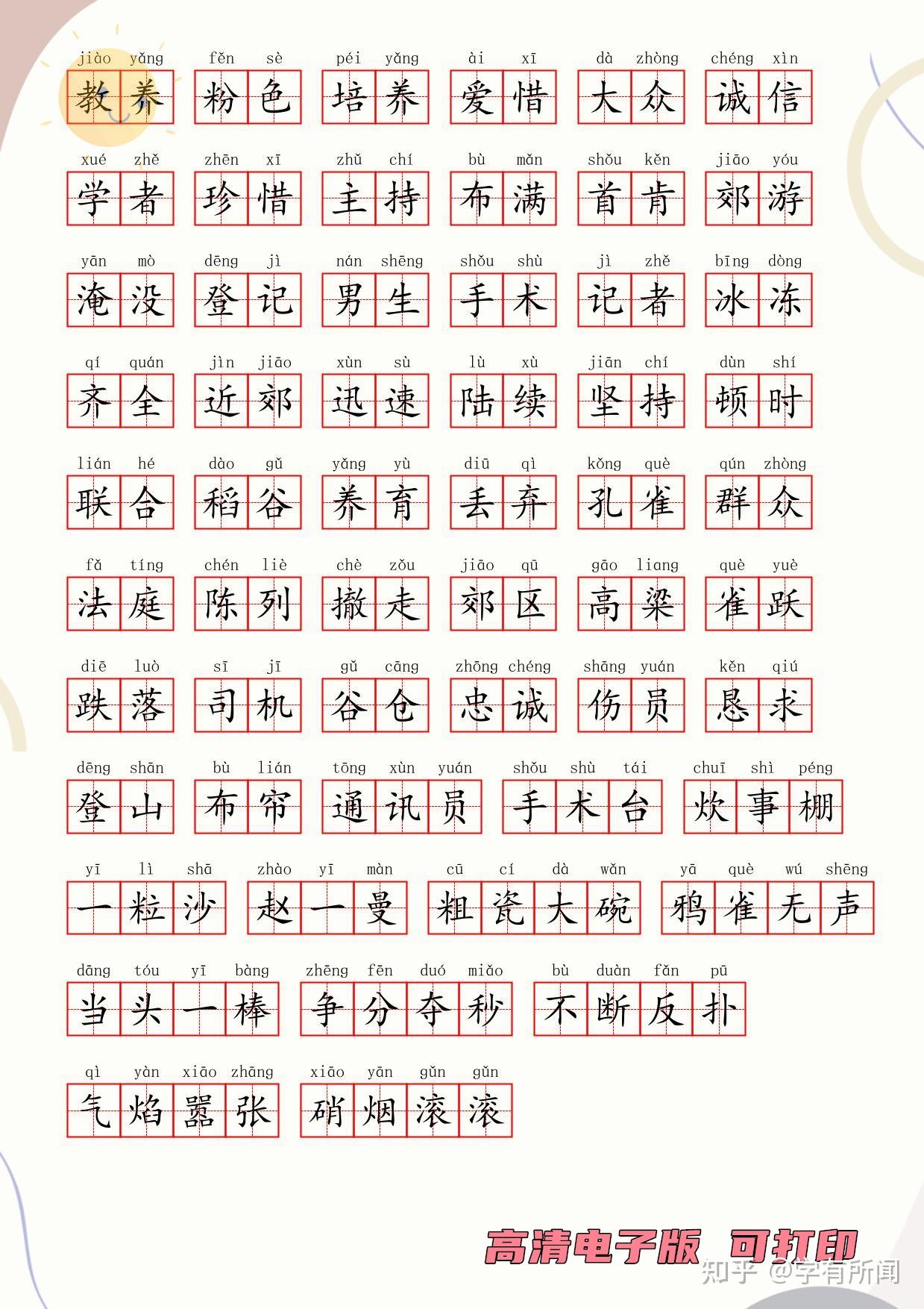 【小学上册】部编版 小学三年级上册语文第八单元看拼音写词语 - 知乎
