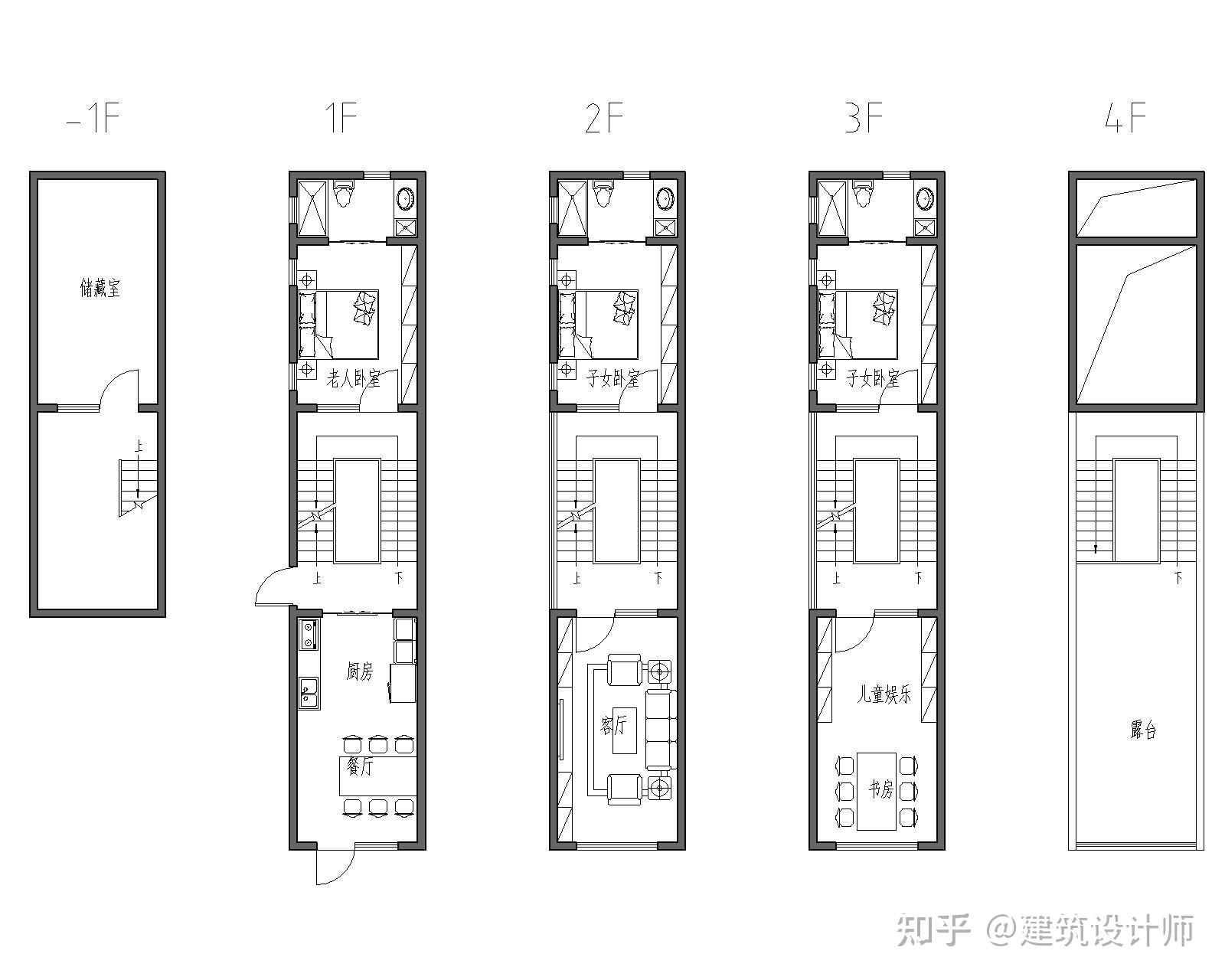 又长又窄的房子设计图图片