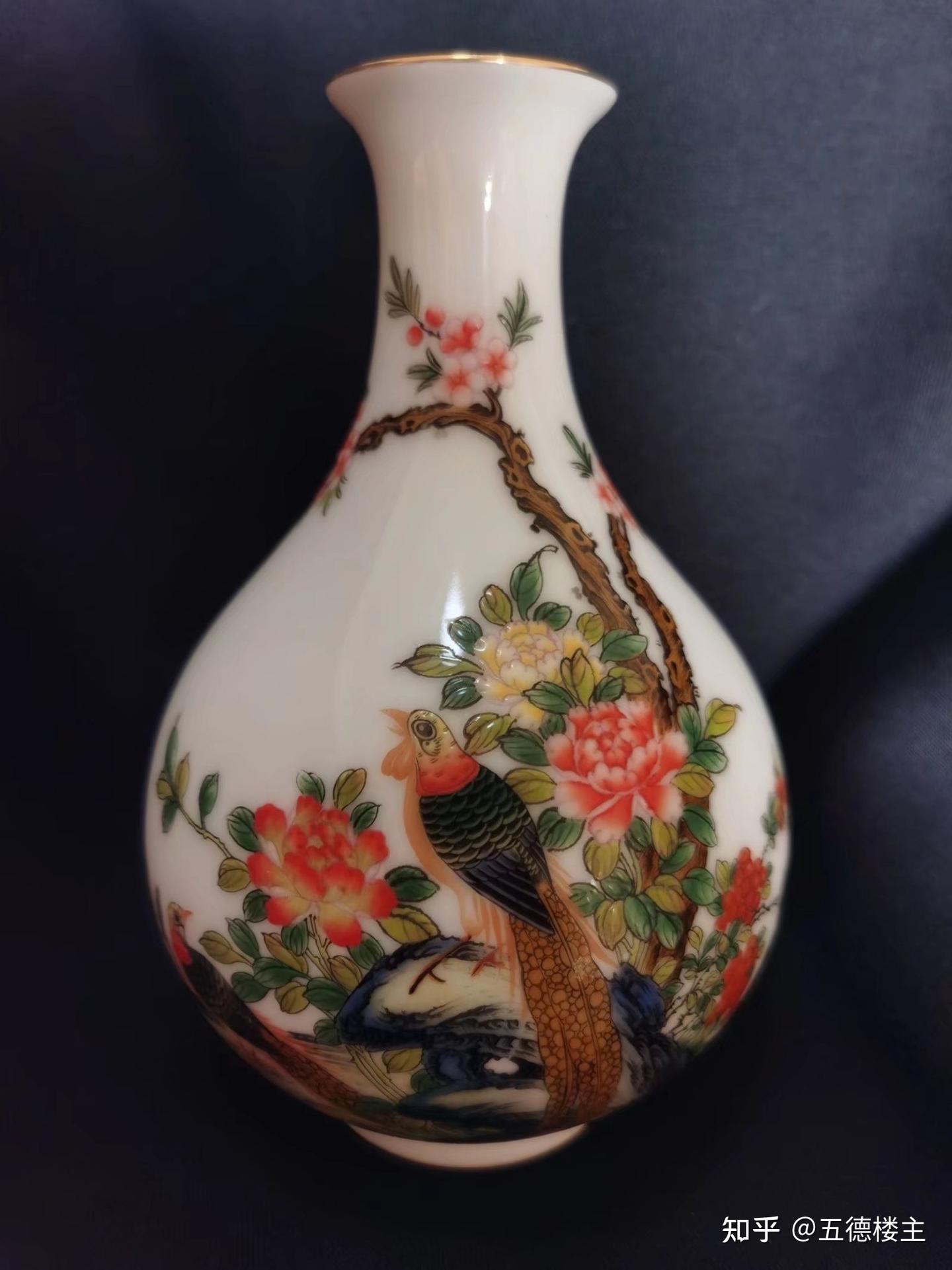 雍正珐琅彩花鸟纹玉壶春瓶- 知乎