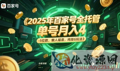 2025年百家号全托管，单号月入4-5位数，懒人福音，纯挂G玩法【揭秘】