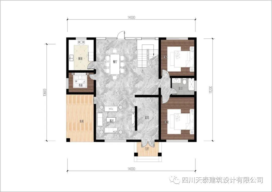 广安农村两层自建洋房别墅设计图纸 带堂屋与车库及大露台设计 - 知乎