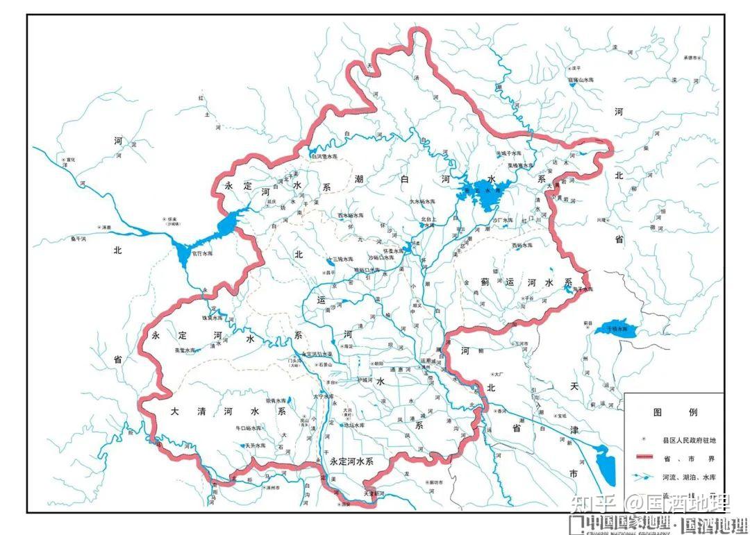 北京主要河流分布图图片