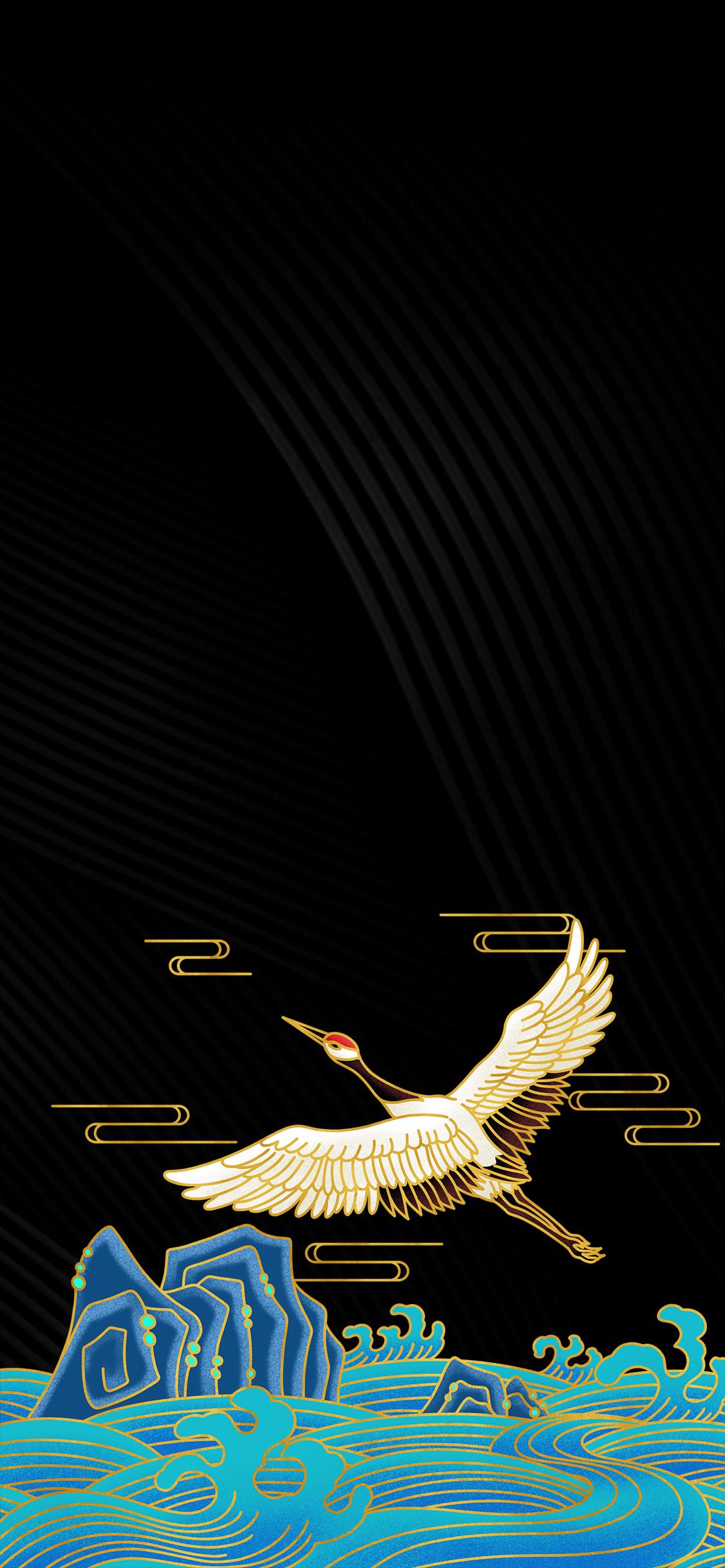 有没有国风的仙鹤头像或者壁纸