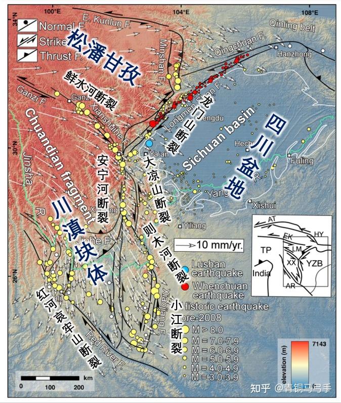 四川地震断裂带地图图片