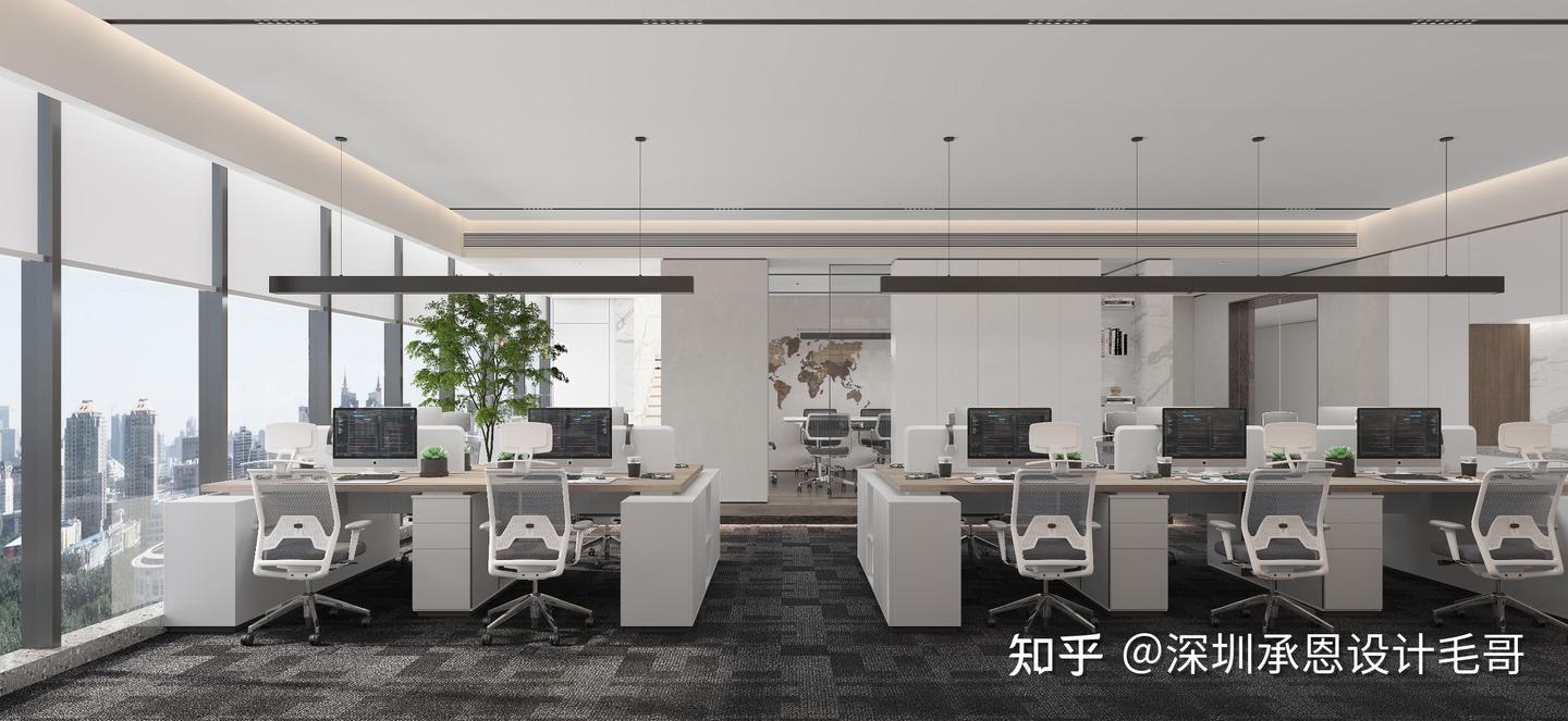 现代极简风格办公室设计方案 - 知乎