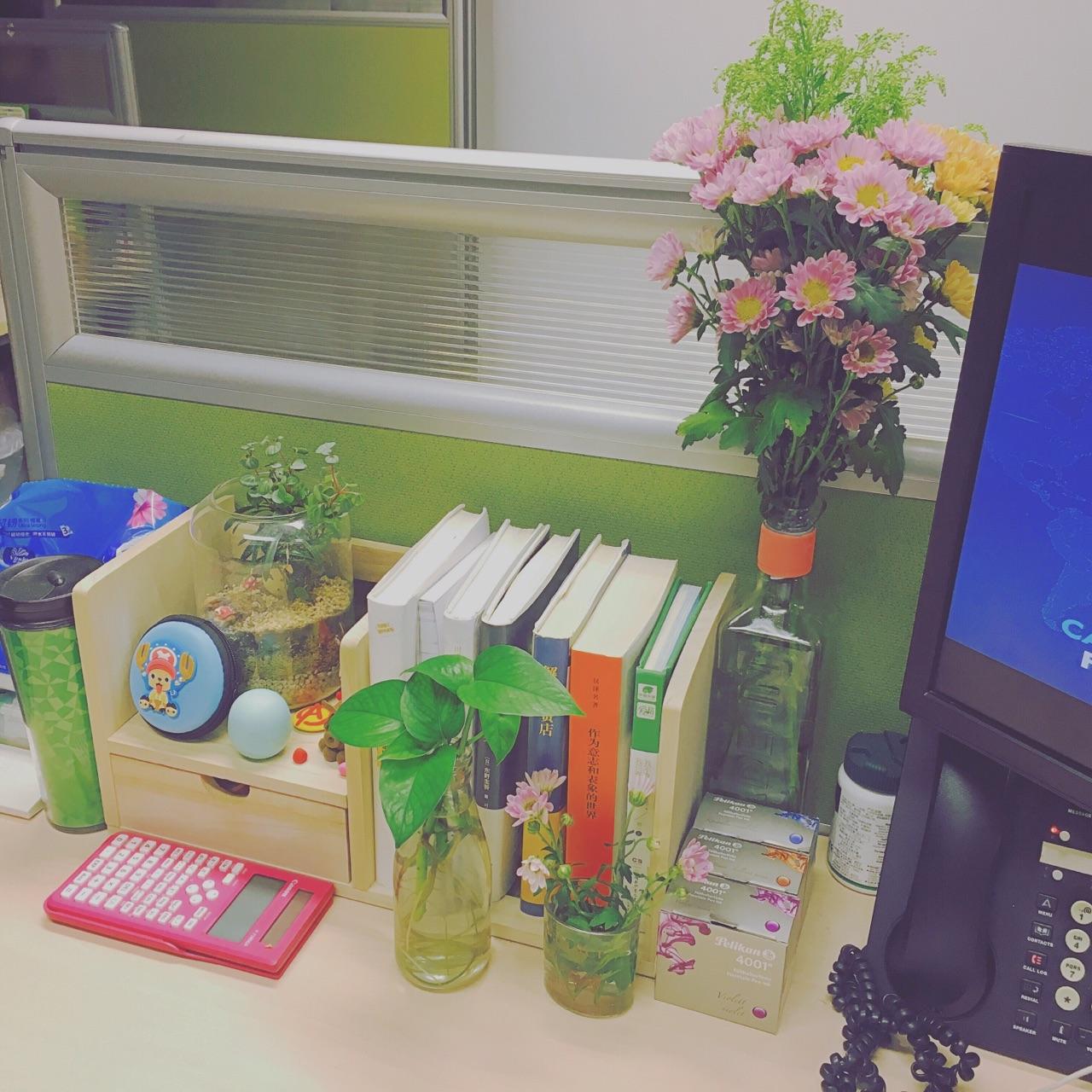 如何优雅的布置办公桌格子间