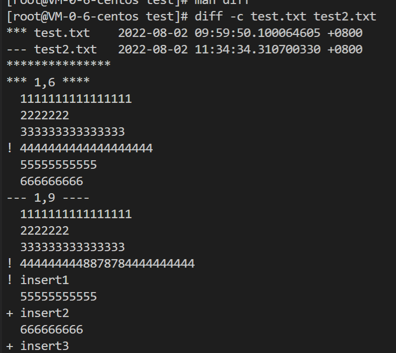 Diff Output Examples Ascii git diff与linux diff的输出格式之unified format - 知乎